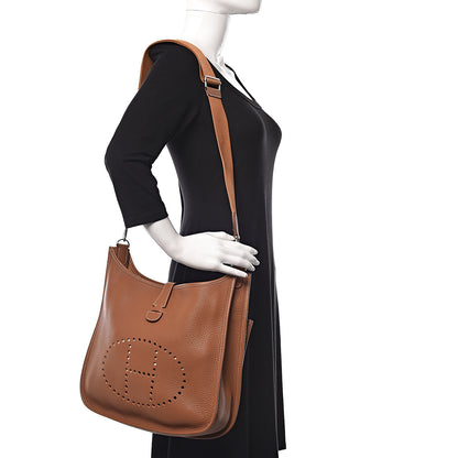 Hermes Taurillon Clemence Evelyne III GM Gold 2 of 11