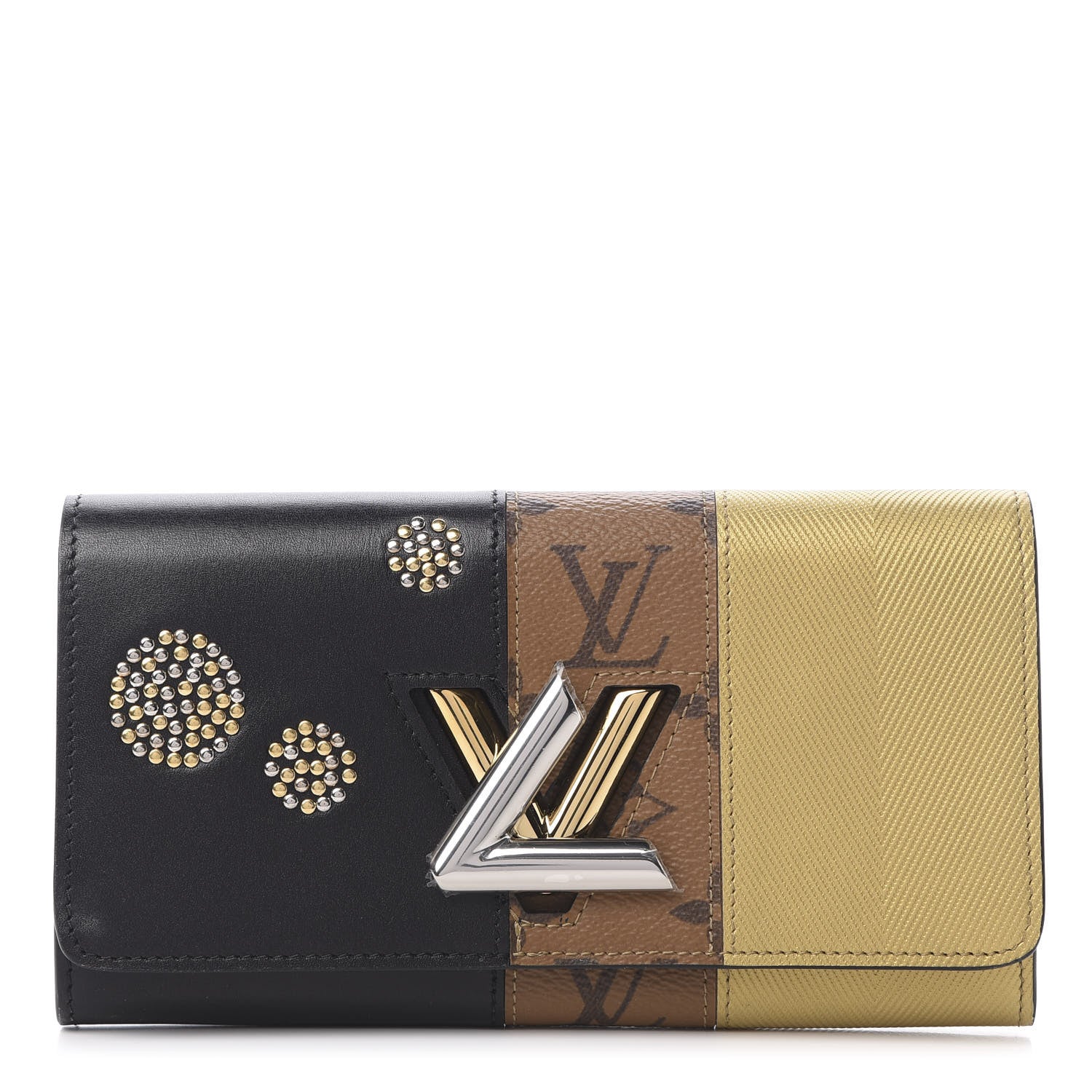Louis Vuitton Reverse Monogram Studded Night Lights Twist Wallet 1 of 8
