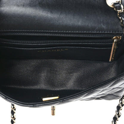 Chanel Lambskin Quilted Mini Rectangular Flap Black 5 of 9