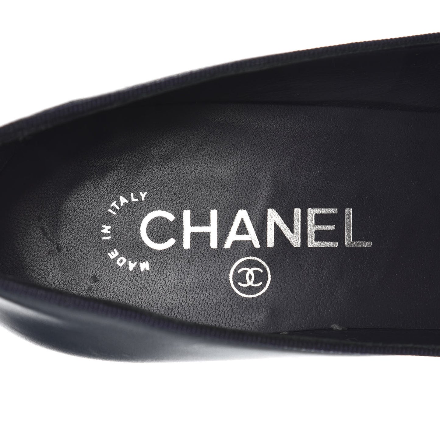 Lambskin Cap Toe CC Pumps 38.5 Marine Fonce Black