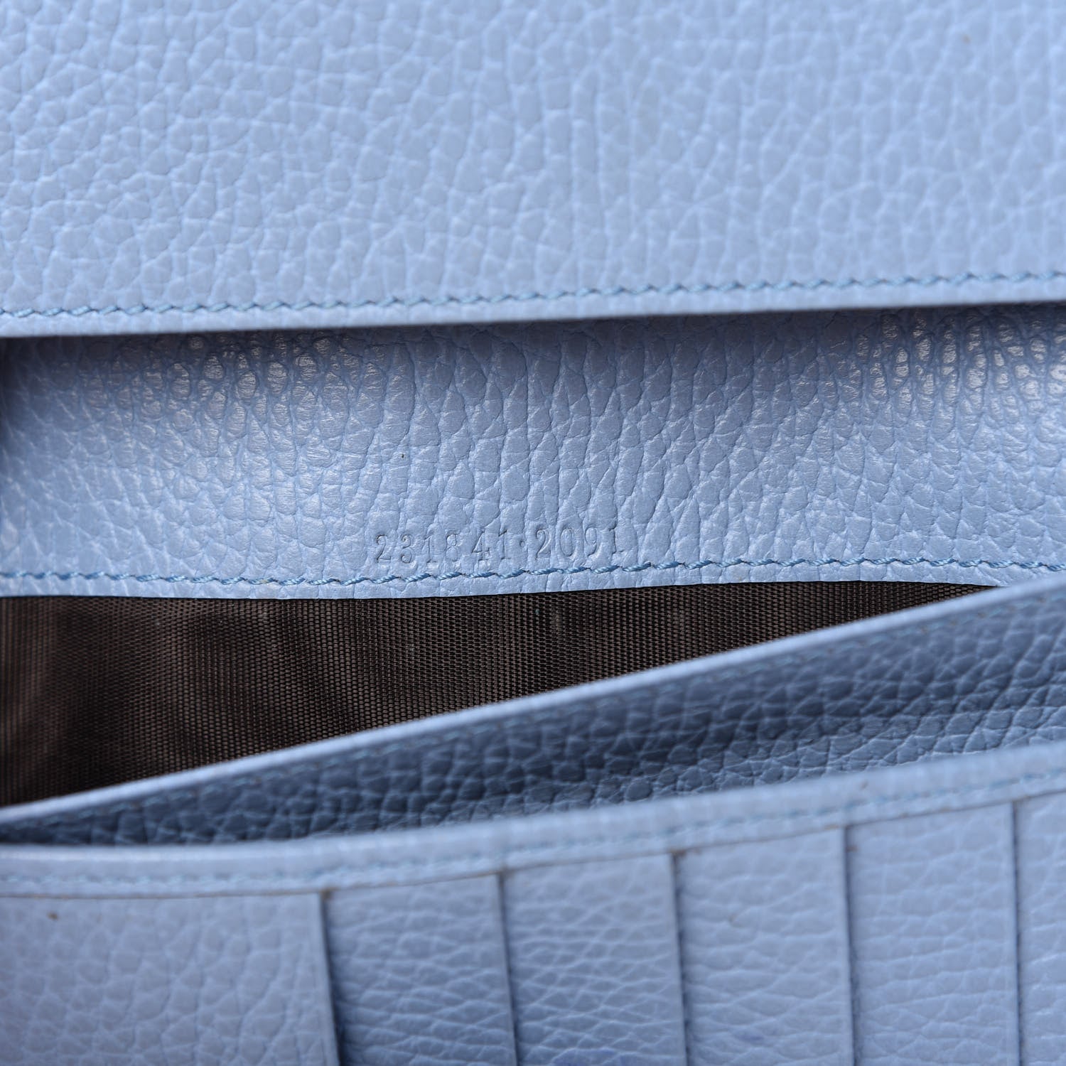 Gucci GG Plus Monogram Continental Flap Wallet Blue 9 of 11