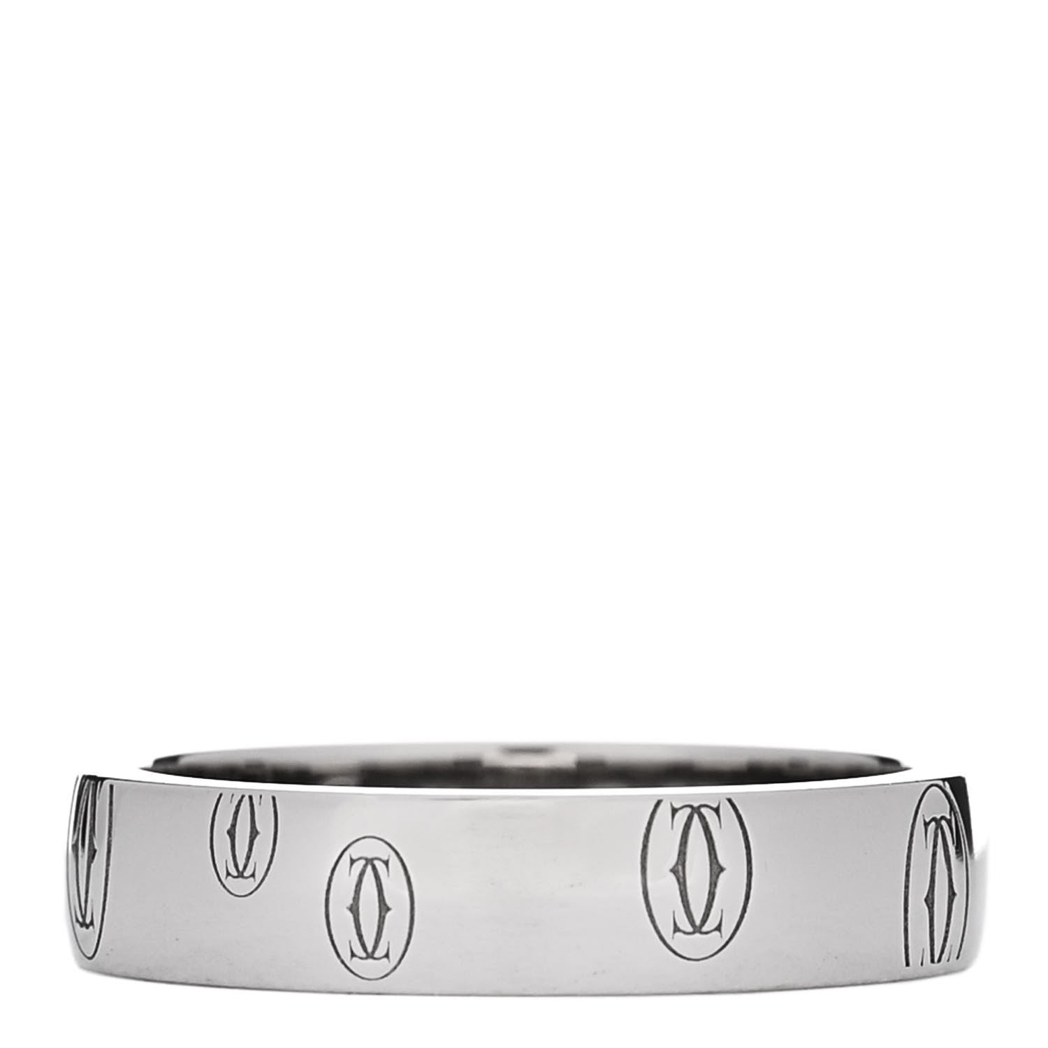 Cartier Platinum 4mm Happy Birthday Band Ring 48 4.5 1 of 4