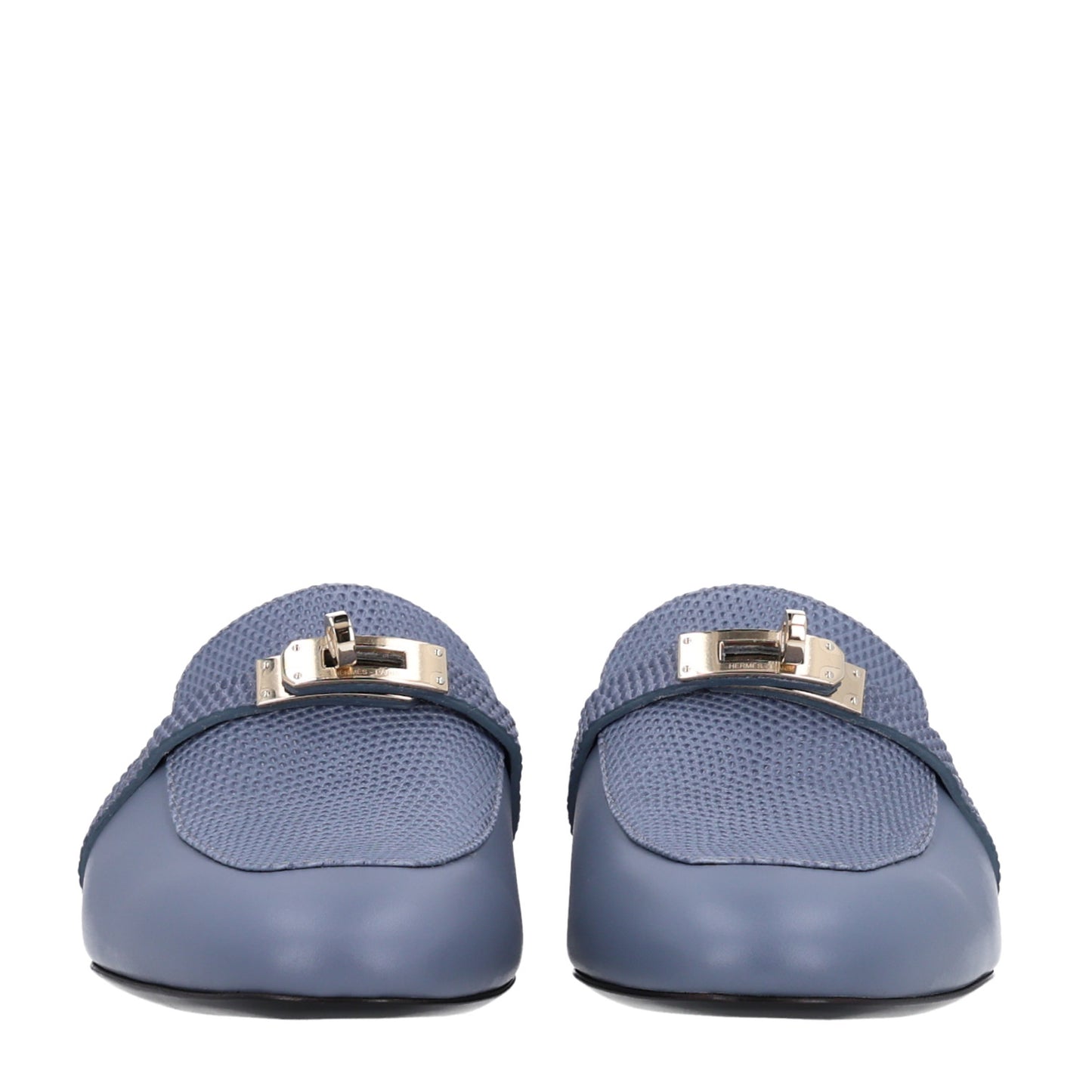 Lizard Calfskin Oz Mules 41 Bleu Grignon
