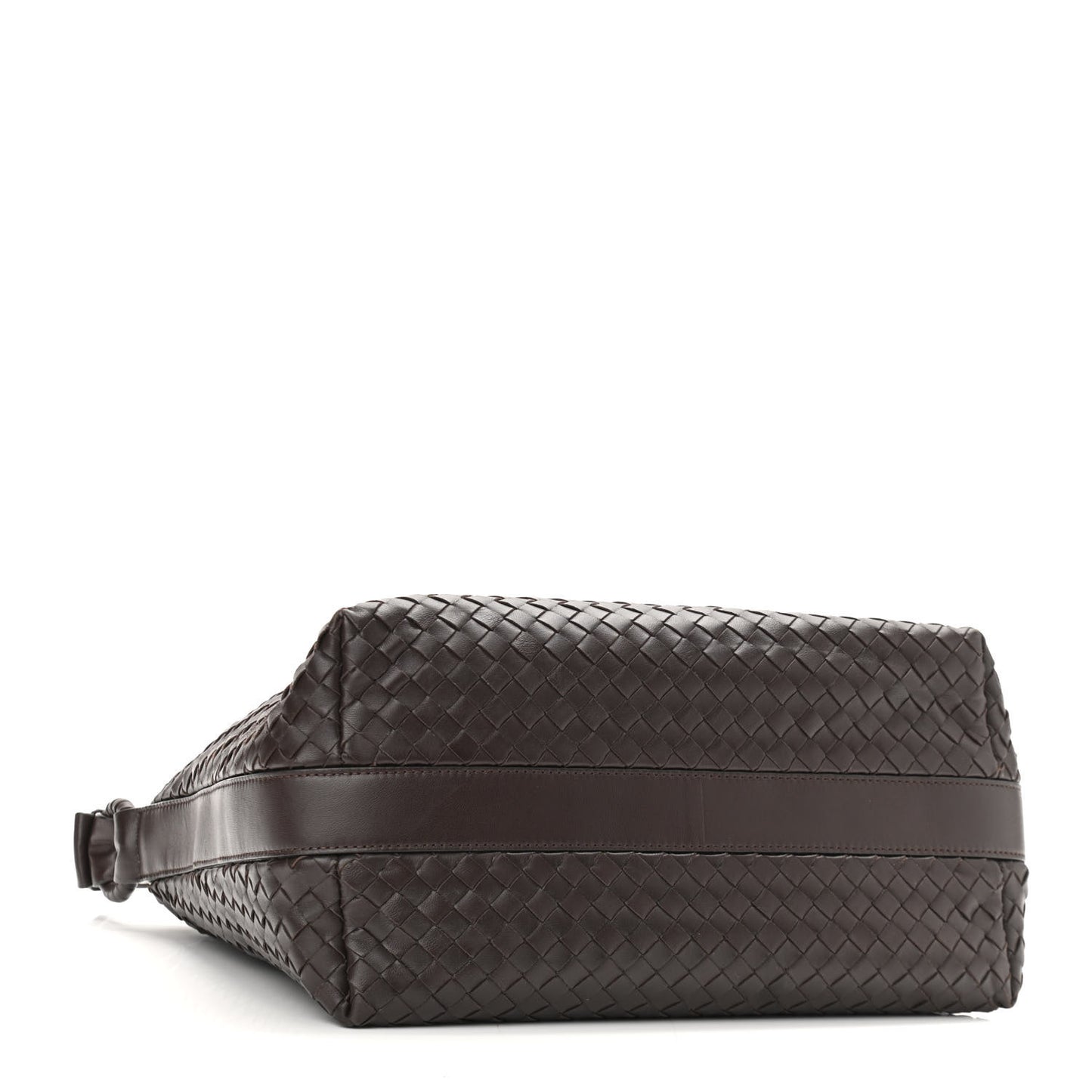 Nappa Intrecciato Shoulder Bag Ebano