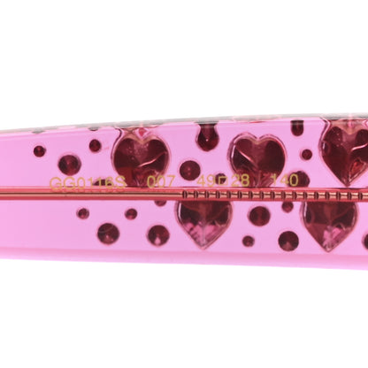 Gucci Acetate Crystal Heart GG0116S Sunglasses Fuchsia 6 of 8