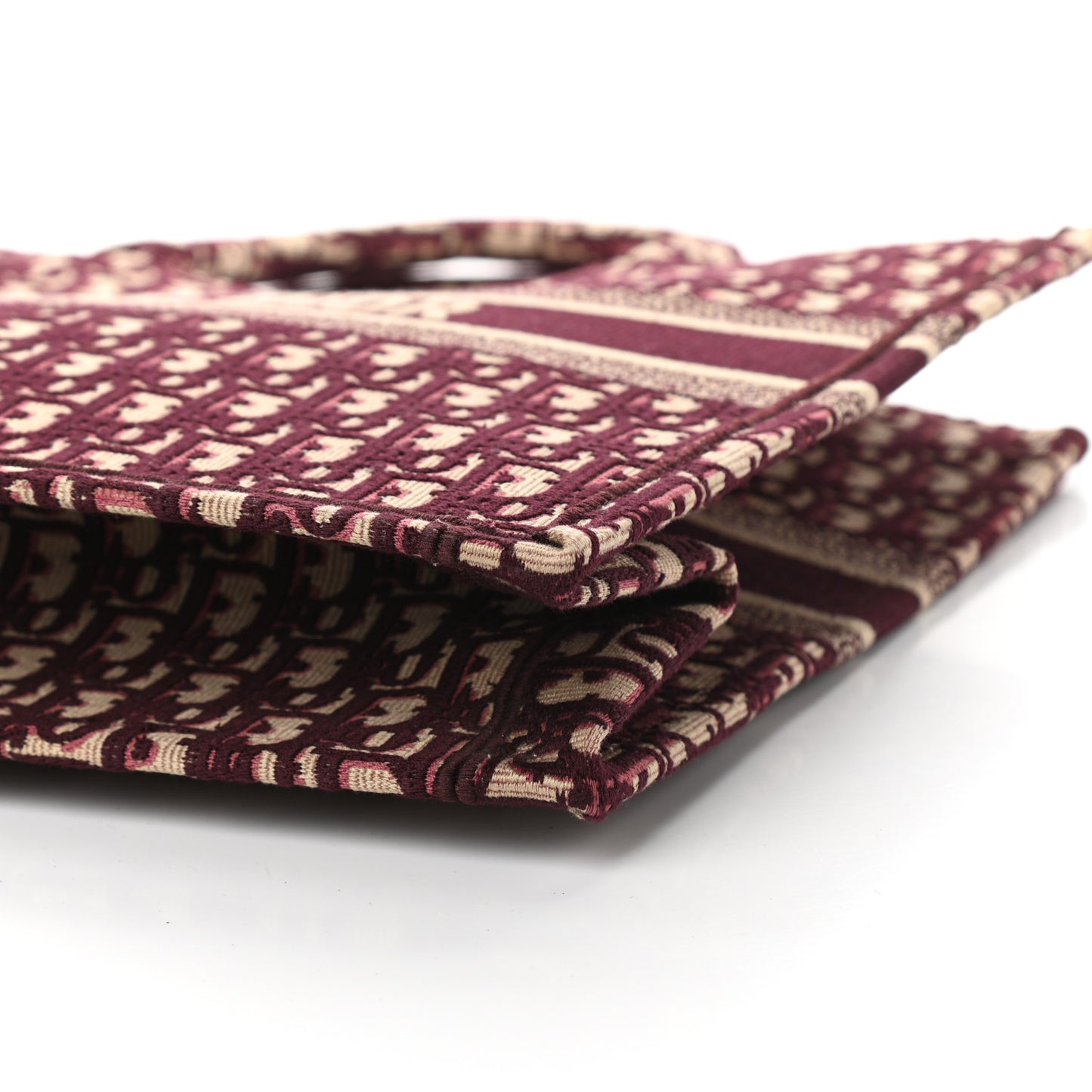 Oblique Large Book Tote Burgundy Multicolor