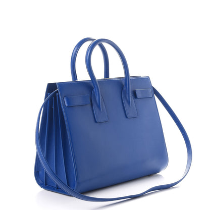 Saint Laurent Calfskin Small Sac De Jour Blue Majorelle 3 of 11