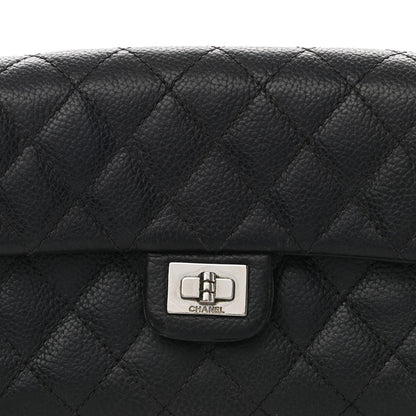 Chanel Grained Calfskin Quilted 2.55 Reissue Flap Belt Bag Clutch Black 8 of 10