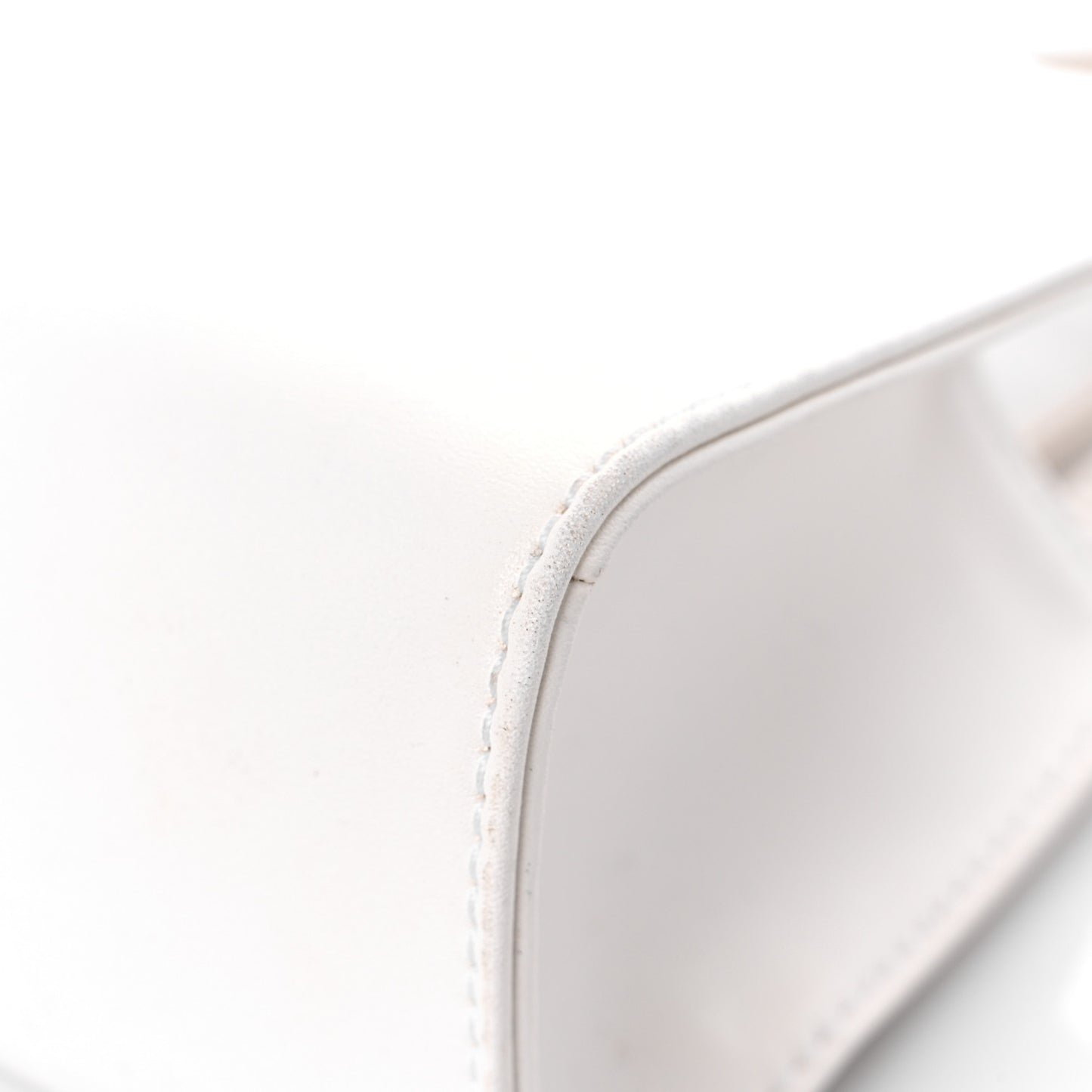 Vegan Leather Small Shopping Bag White