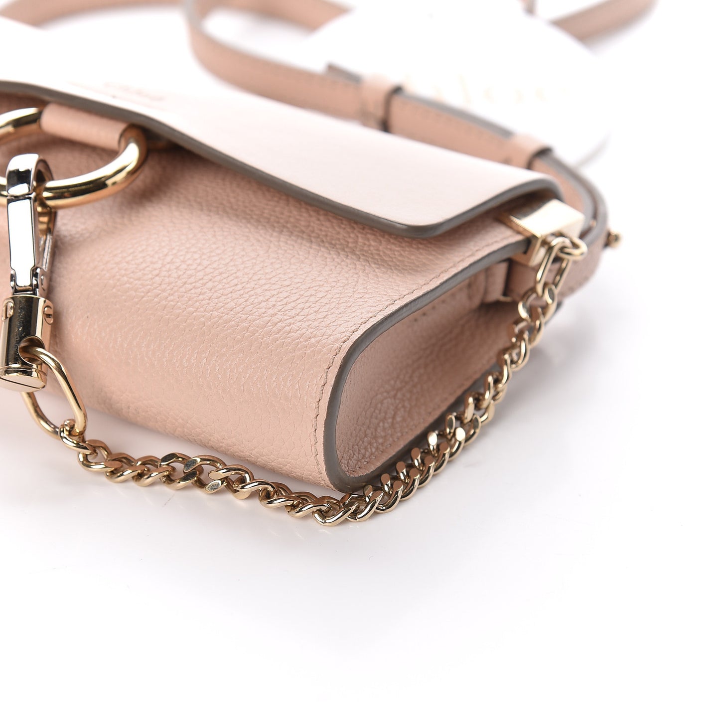 Calfskin Mini Faye Shoulder Bag Cement Pink