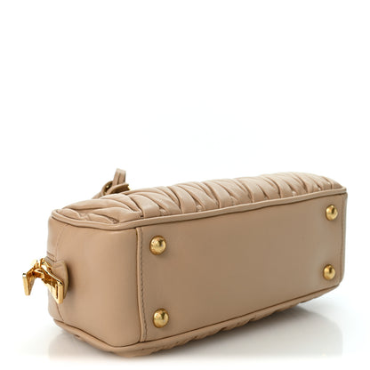 Miu Miu Nappa Matelasse Regular Arcadie Top Handle Bag Sabbia 4 of 9