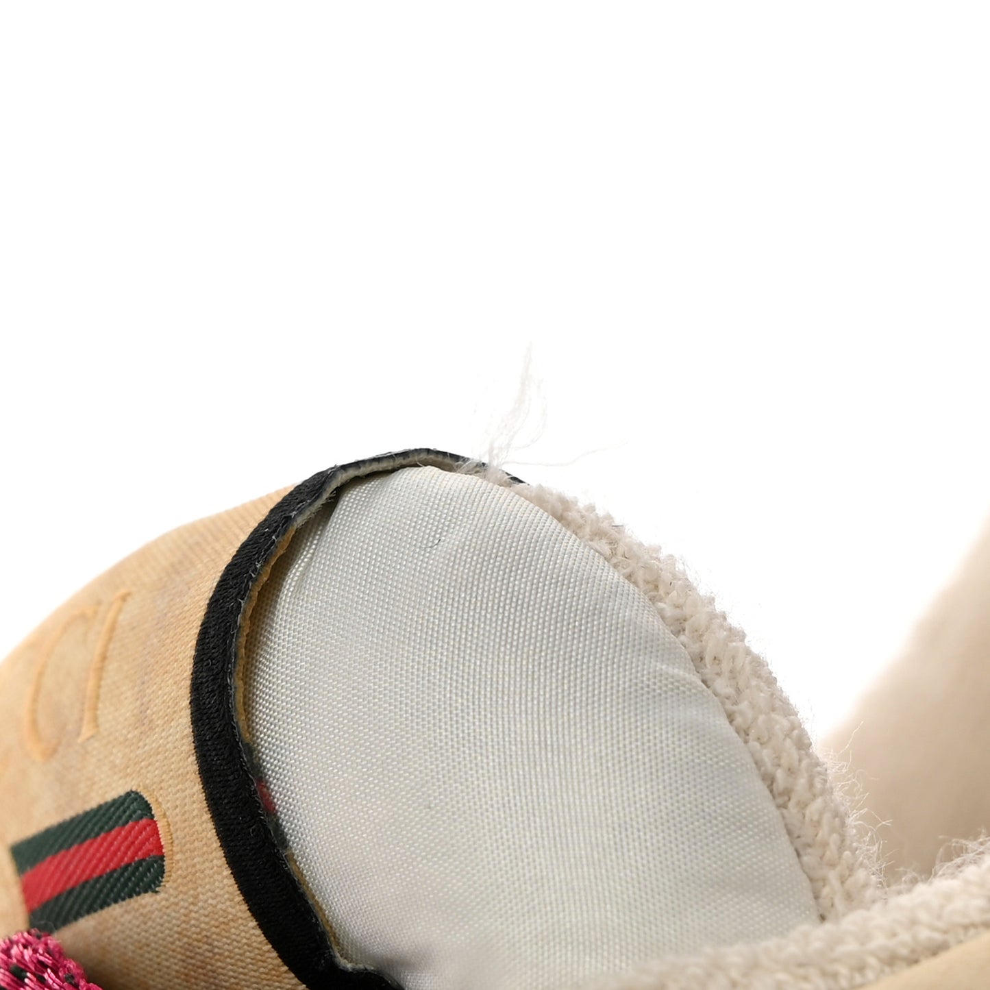 Lame Canvas Nubuck GG Monogram Womens Screener 50mm Sneakers 38 Gardenia Silver Dusty Milk White Mystic White