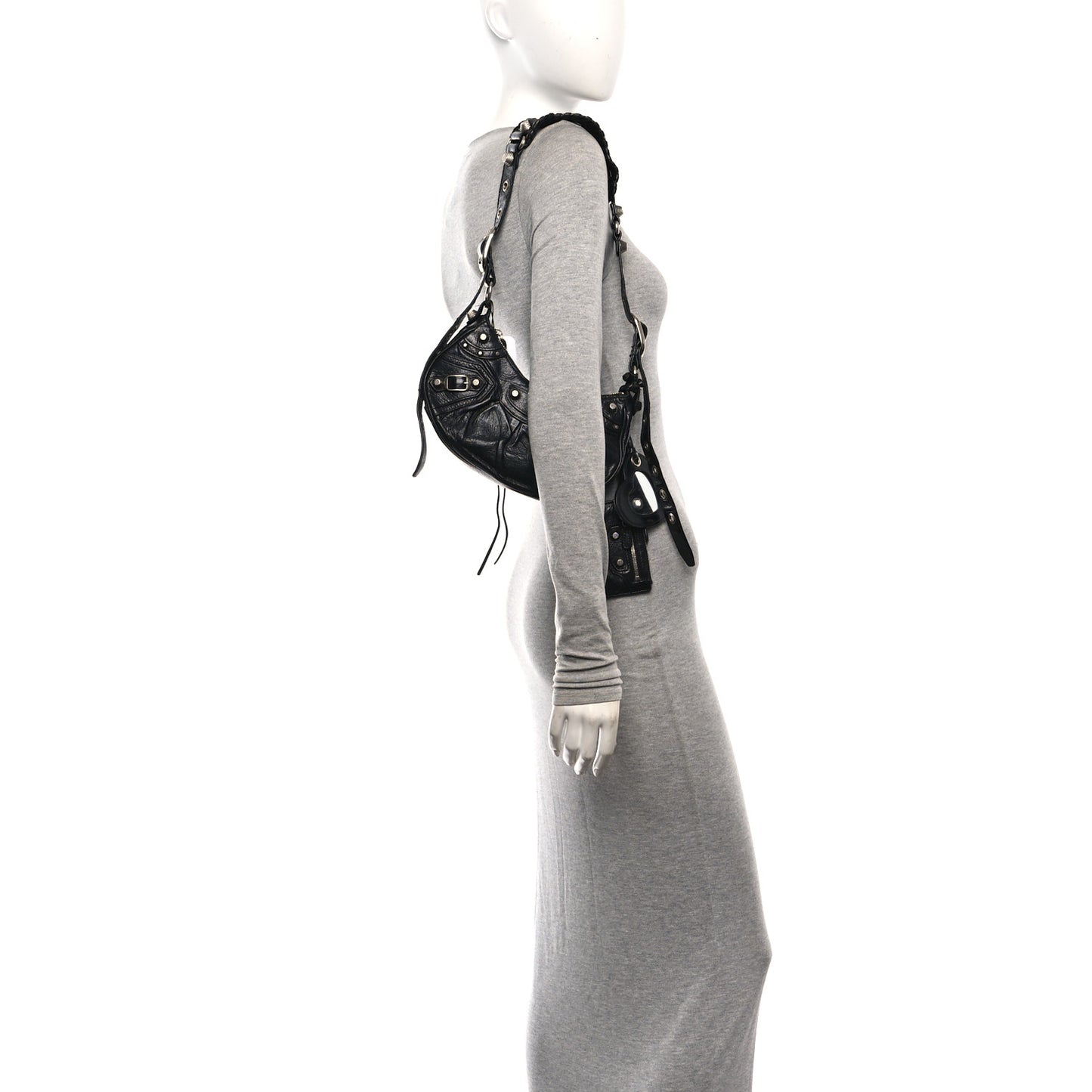 Agneau Arena Le Cagole Shoulder Bag XS Black