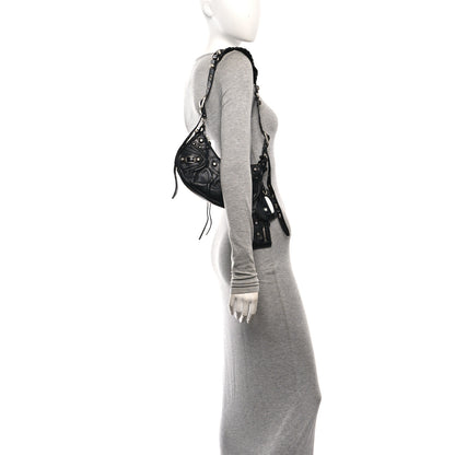 Balenciaga Agneau Arena Le Cagole Shoulder Bag XS Black 2 of 12
