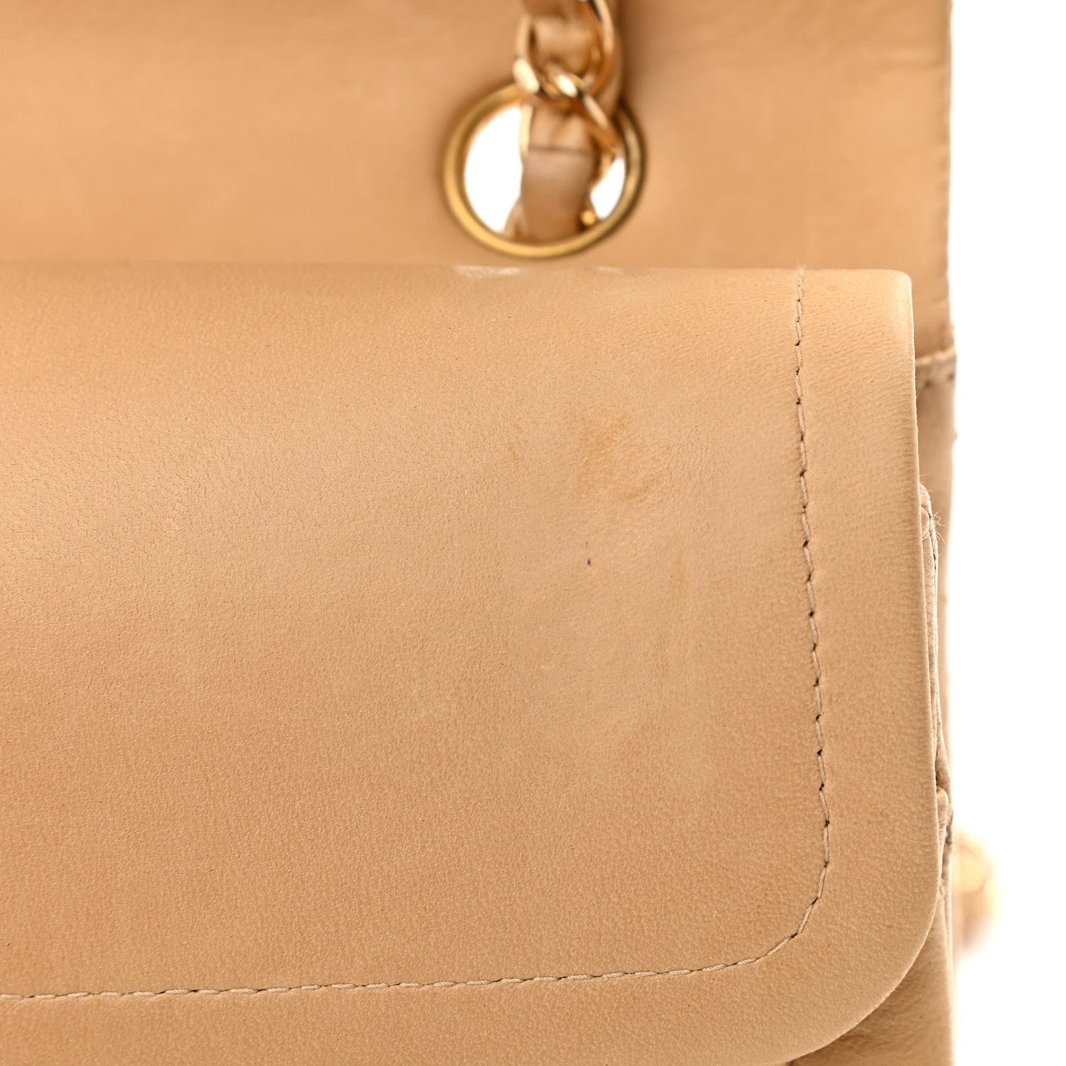Chanel Lambskin Quilted Medium Double Flap Beige 13 of 13