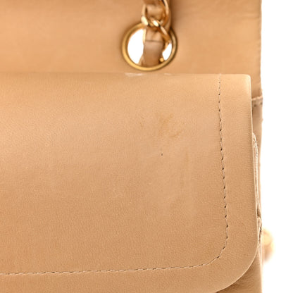 Chanel Lambskin Quilted Medium Double Flap Beige 13 of 13