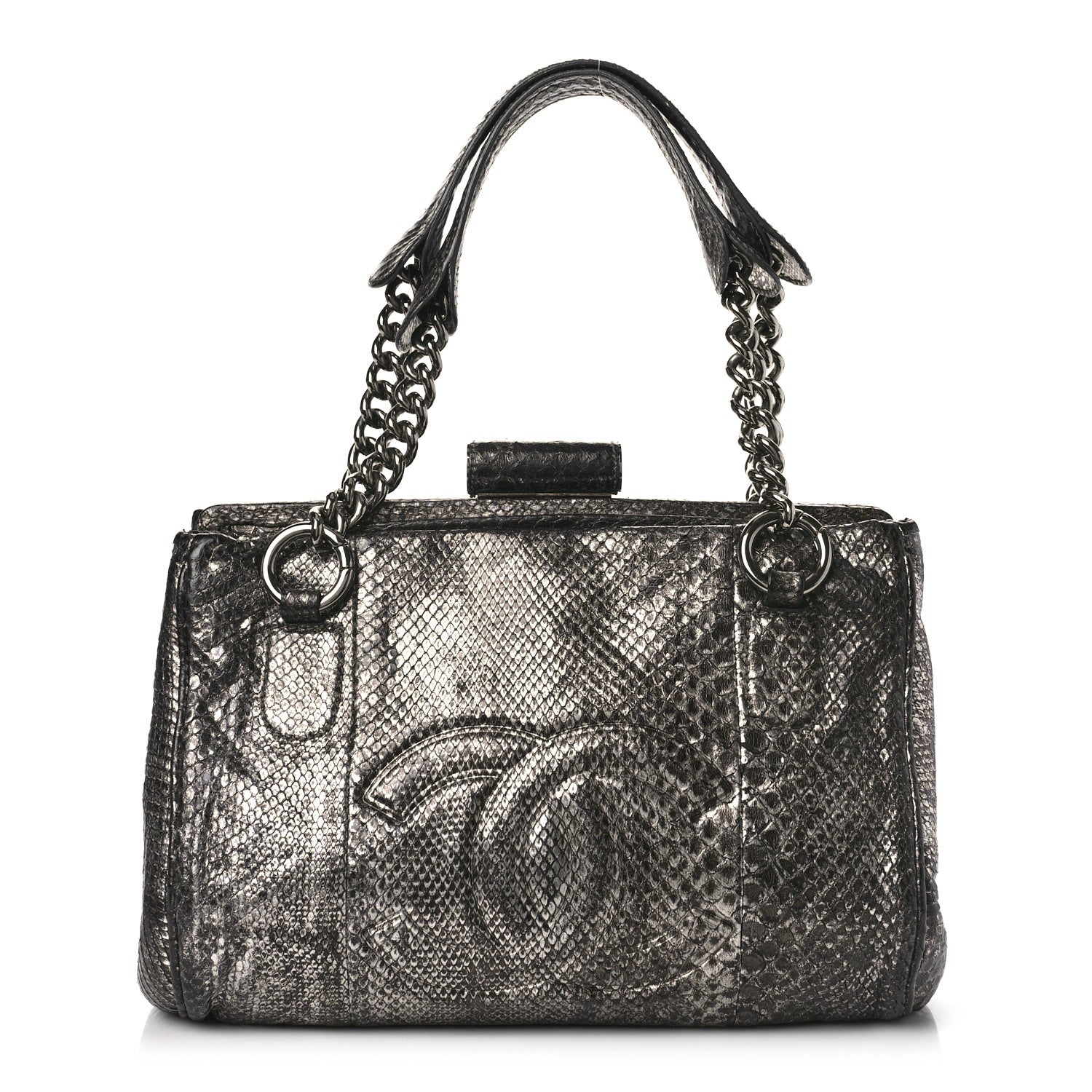 Chanel Metallic Python Small Perfect Day Tote Silver 1 of 11