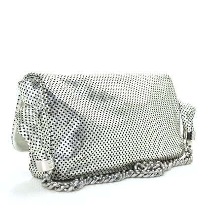 Chanel Metallic Glazed Calfskin Perforated Rodeo Drive Flap Silver 3 of 9