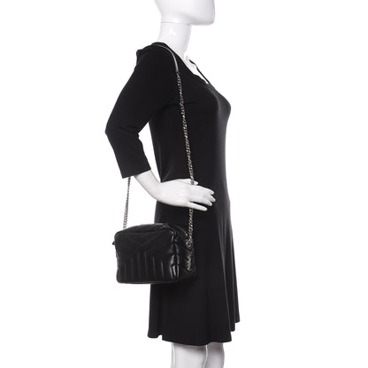 Saint Laurent Calfskin Y Quilted Monogram Small Loulou Bowling Bag Black 2 of 9