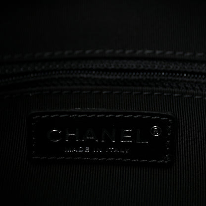Chanel Aged Calfskin Chevron Medium Soft Bowling Bag Black 5 of 11