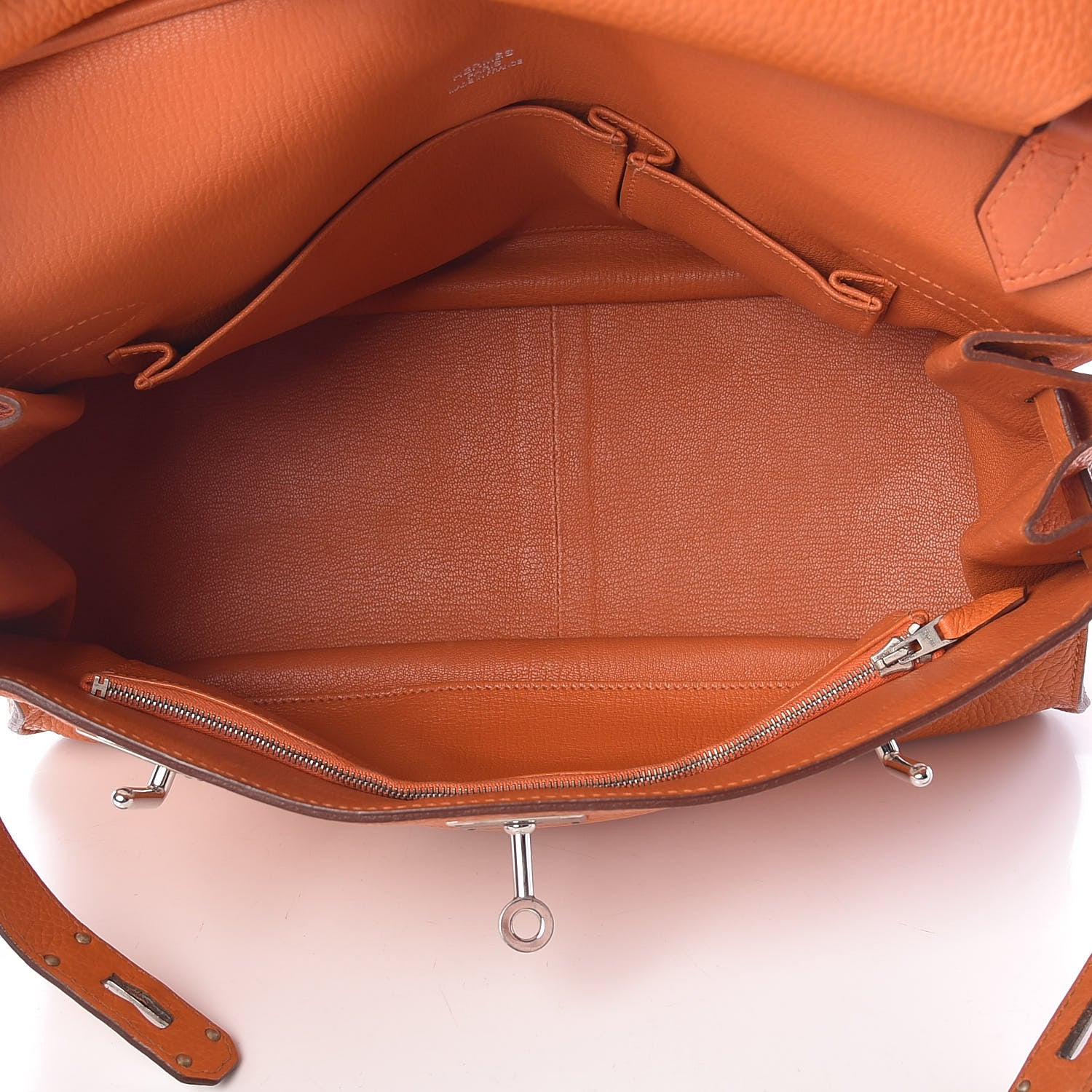 Hermes Taurillon Clemence Jypsiere 34 Orange 5 of 19