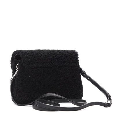 Saint Laurent Shearling Toy Loulou Shoulder Bag Black 3 of 11