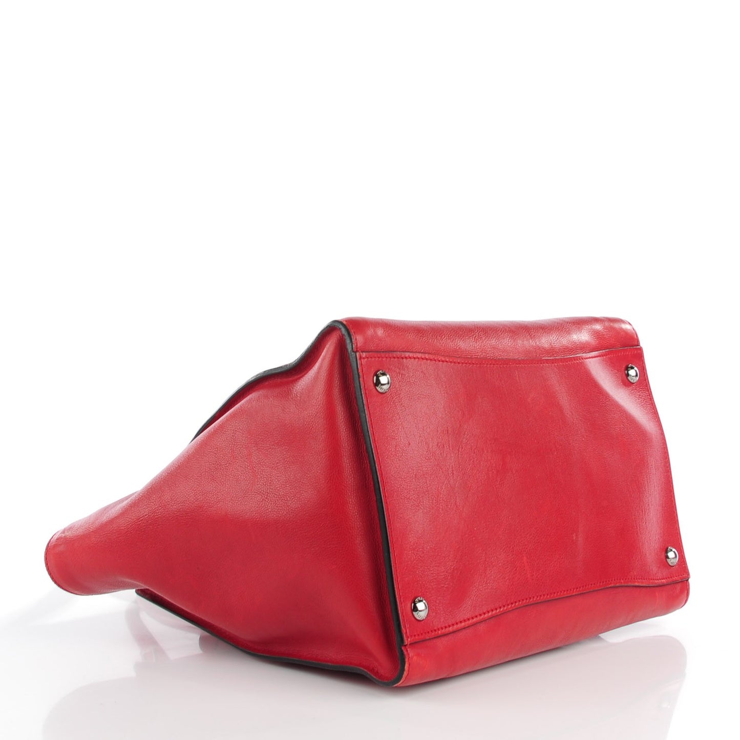 Glace Calf Twin Pocket Tote Fuoco