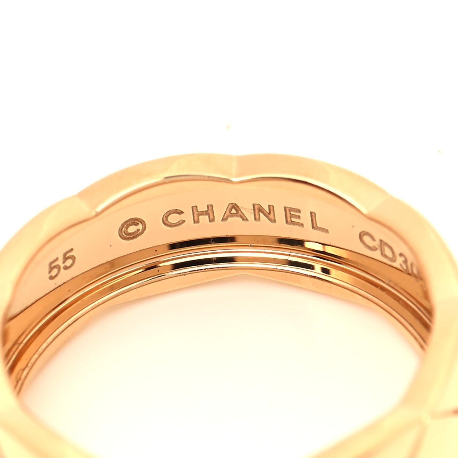 Chanel 18K Yellow Gold Small Coco Crush Ring 55 7.25 4 of 4