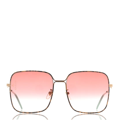 Gucci Metal Square Frame Sunglasses GG0443S Gold Pink 2 of 10
