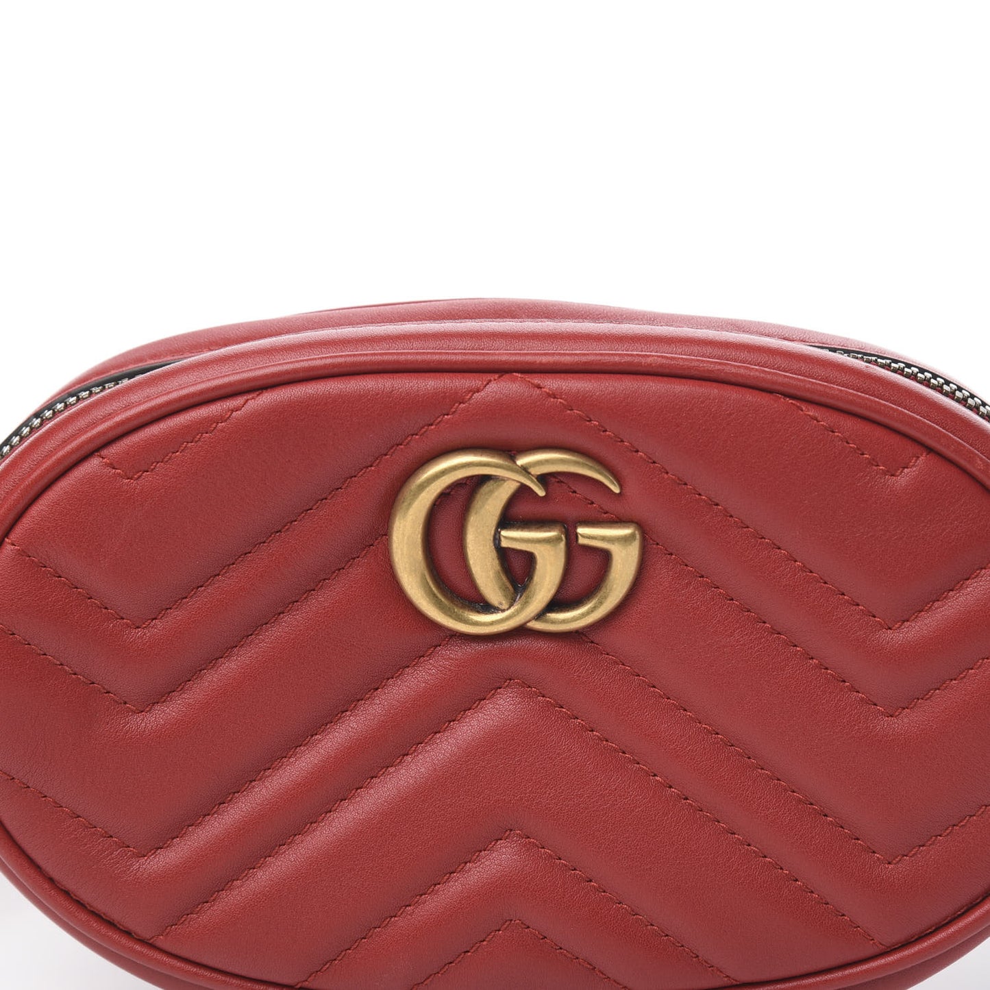 Calfskin Matelasse GG Marmont Belt Bag 75 30 Hibiscus Red