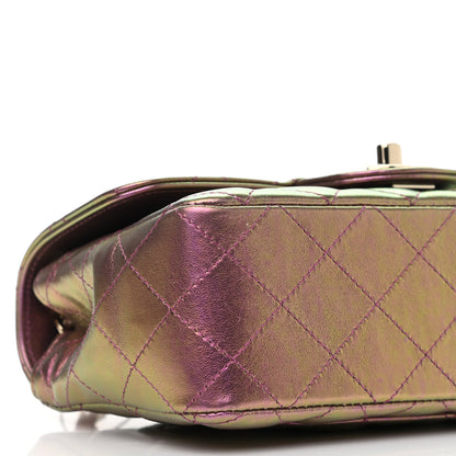 Chanel Iridescent Lambskin Quilted Mini Rectangular Flap Purple 9 of 13