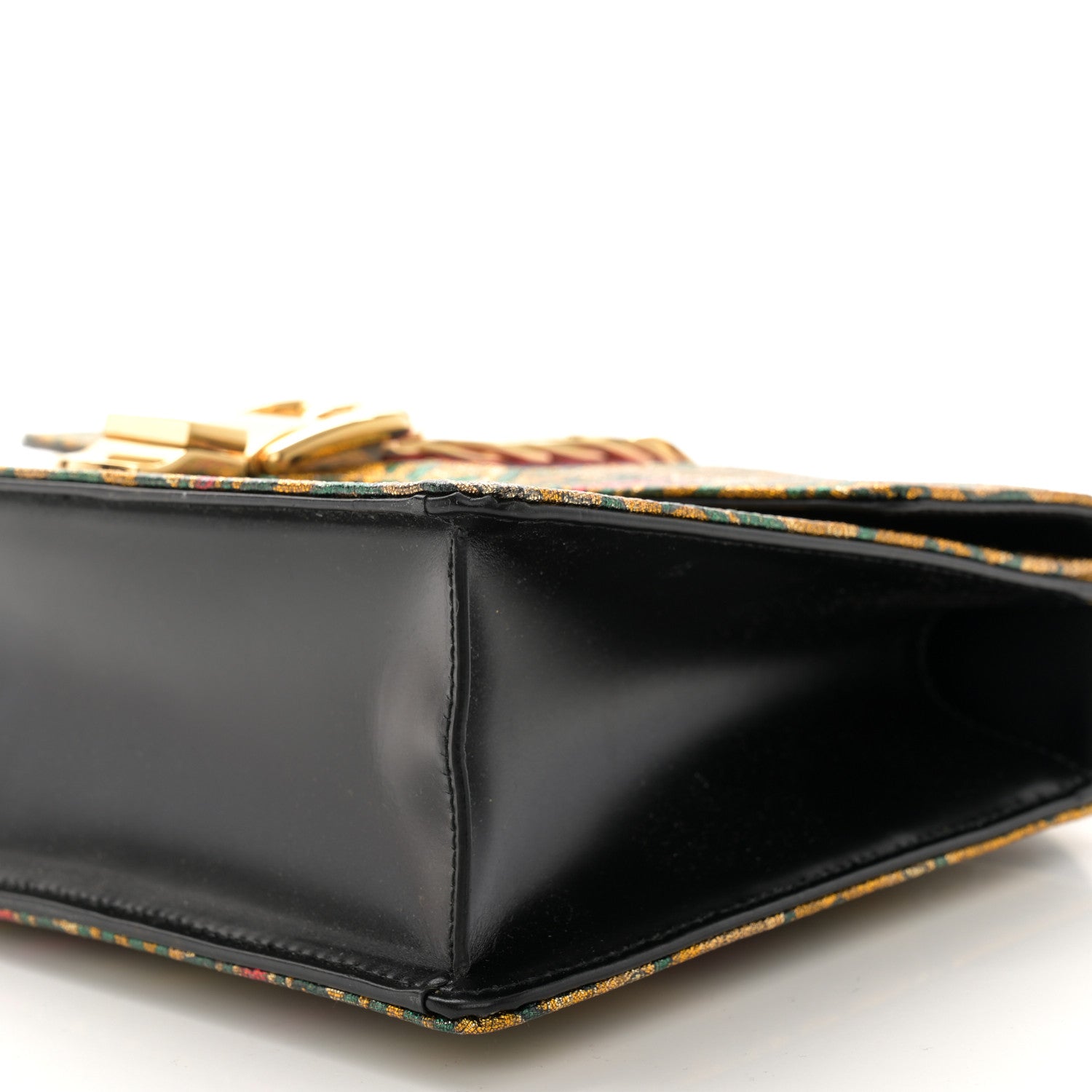 Gucci Iridescent Brocade Small Sylvie Shoulder Bag Gold 10 of 10