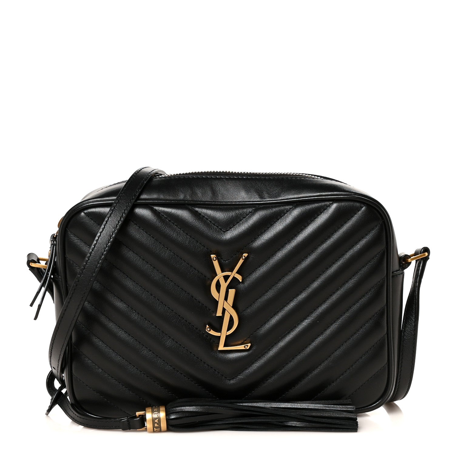 Saint Laurent Calfskin Matelasse Monogram Lou Camera Bag Black 1 of 10