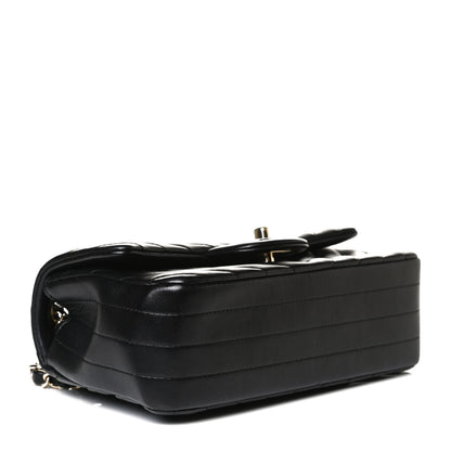 Chanel Lambskin Chevron Quilted Mini Rectangular Flap Black 4 of 14
