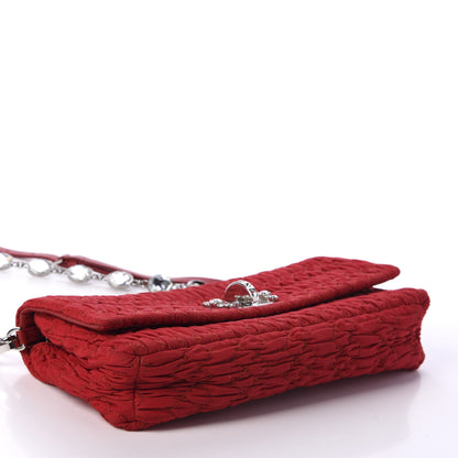 Miu Miu Faille Matelasse Crystal Flap Clutch Fuoco 4 of 11