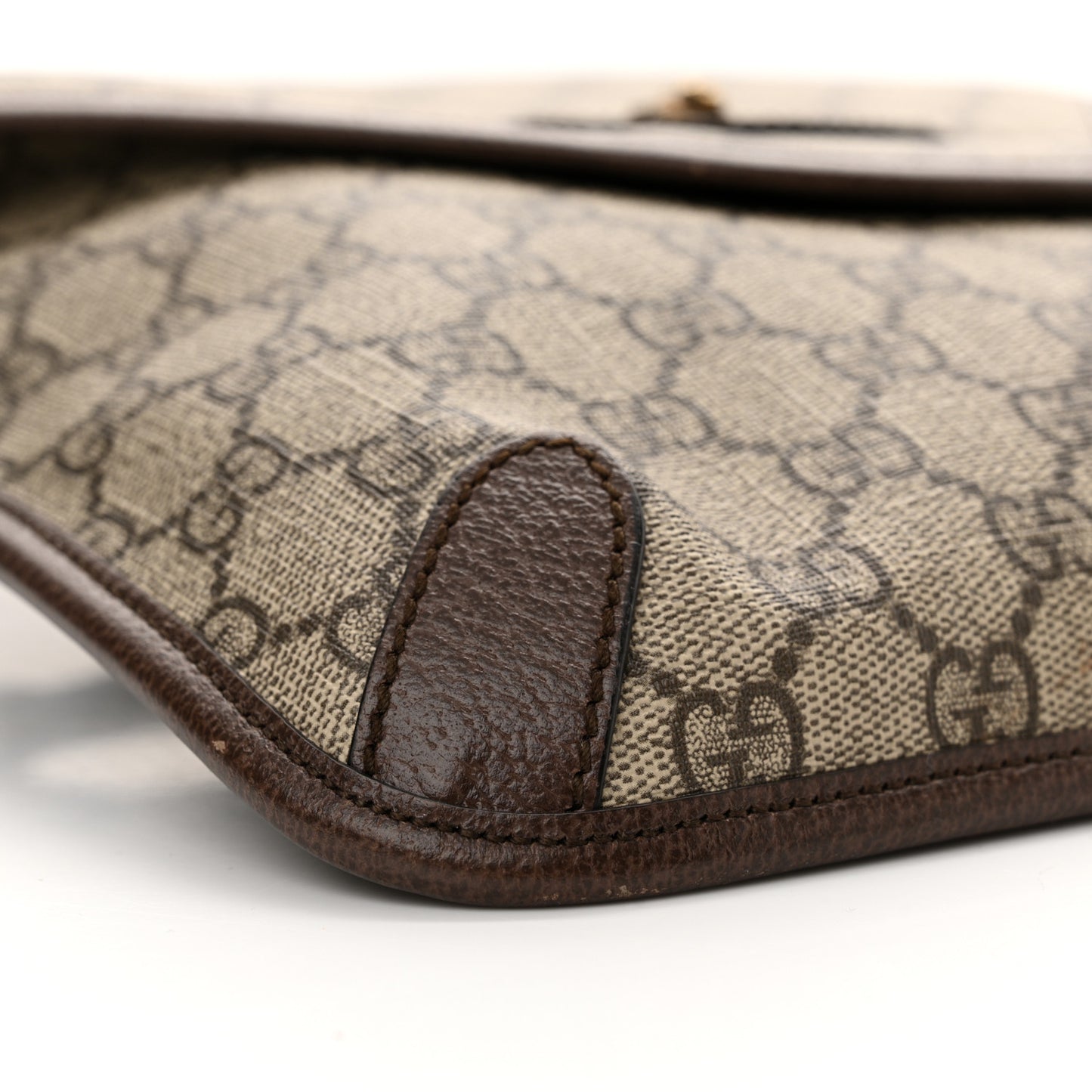 GG Supreme Monogram Web Medium Neo Vintage Flap Messenger Bag Beige New Acero