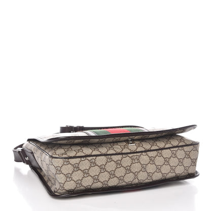 Gucci GG Plus Monogram Web Medium Flap Messenger Beige Dark Brown 4 of 9