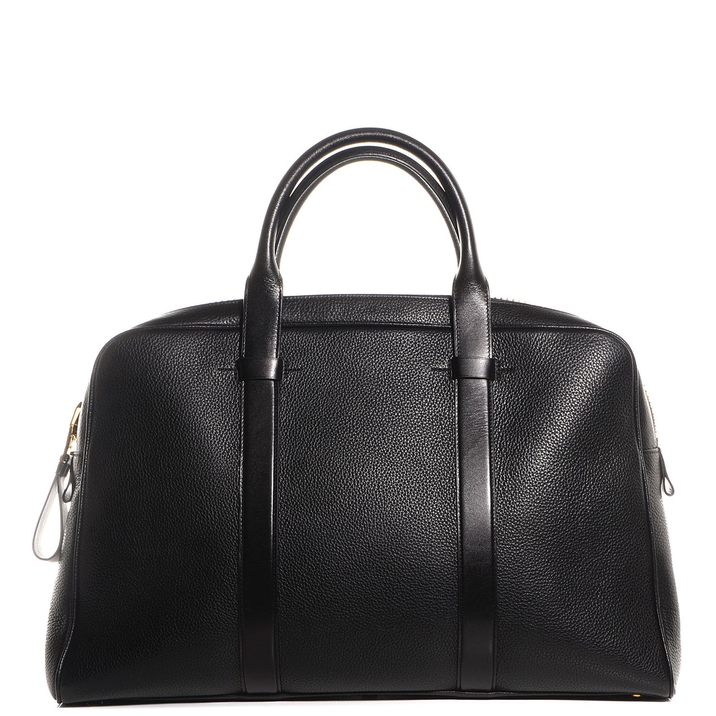 Calfskin Buckley Flat Trapeze Briefcase Black