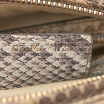 Christian Dior Metallic Snakeskin Medium Lady Dior Beige Gold 7 of 10
