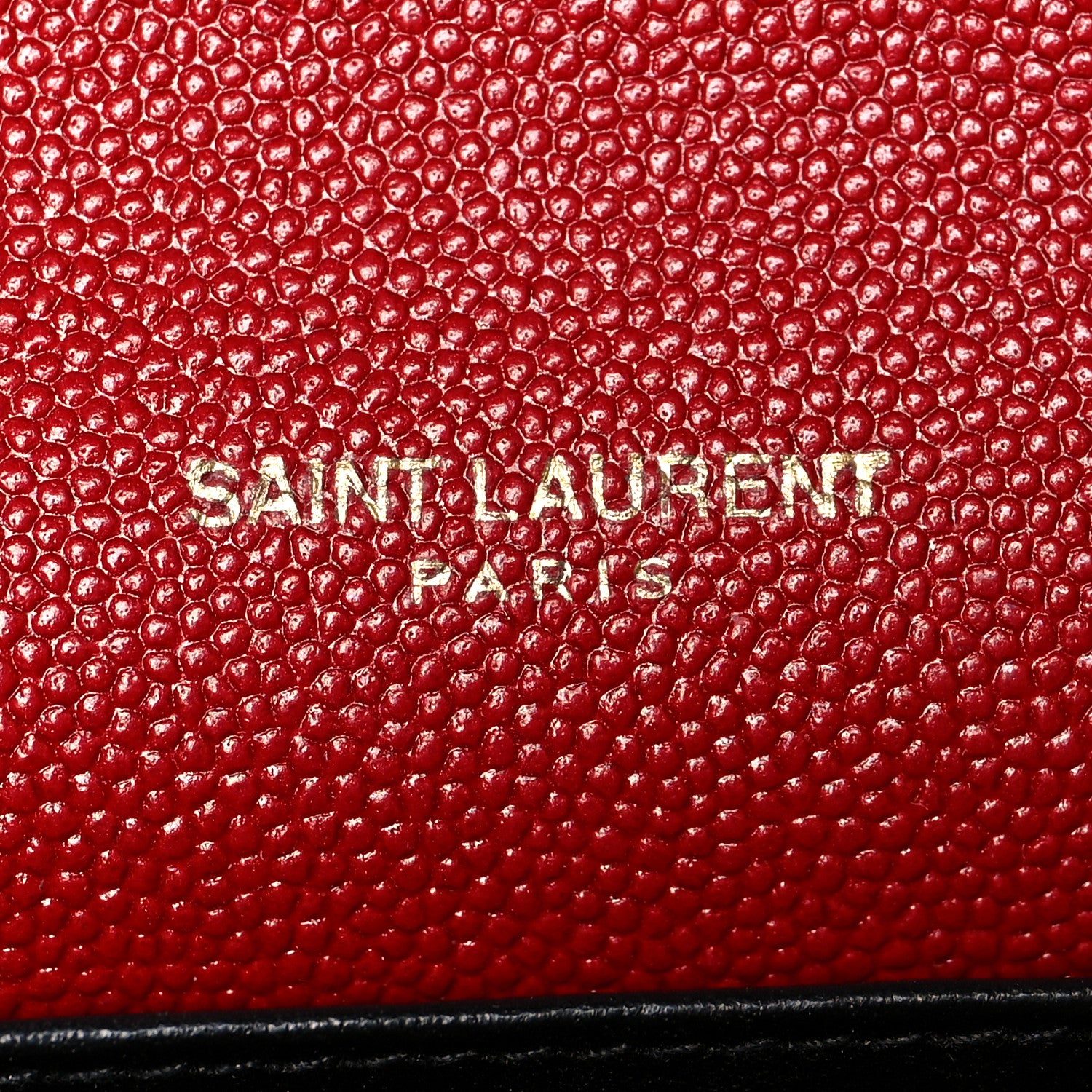 Saint Laurent Grain De Poudre Uptown Chain Wallet Red 6 of 10