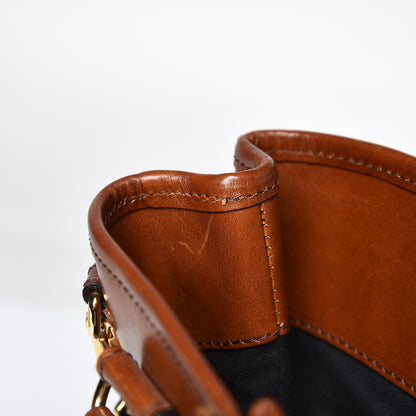 Burberry House Check Bridle Calfskin Small Whipstitch Tote Dark Tan 10 of 16