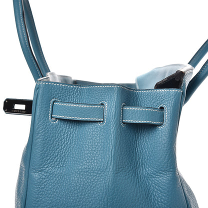 Hermes Taurillon Clemence Birkin 40 Blue Jean 10 of 28