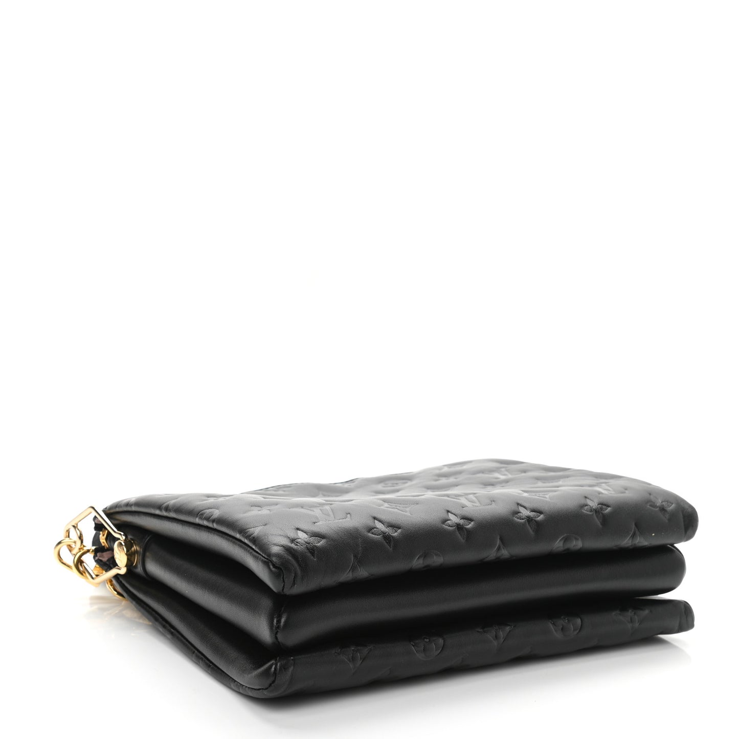 Lambskin Embossed Monogram Coussin PM Black