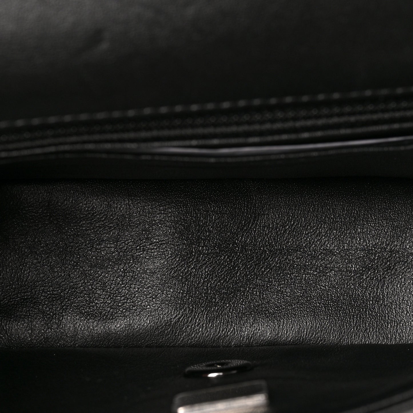 Lambskin Quilted Mini Rectangular Flap So Black