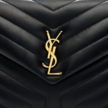Saint Laurent Calfskin Y Quilted Monogram Medium Loulou Chain Satchel Black 7 of 9
