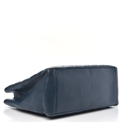 Chanel Caviar Quilted Grand Shopping Tote GST Dark Blue 4 of 15