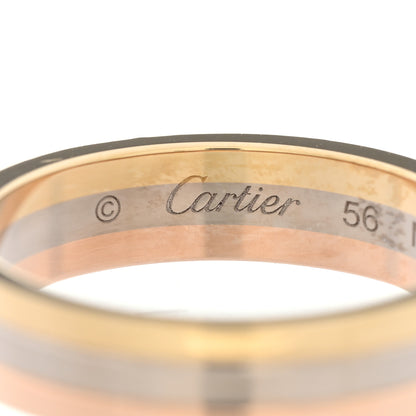 Cartier 18K Pink White Yellow Gold 4.8mm Vendome Louis Cartier Wedding Band Ring 56 7.75 6 of 6