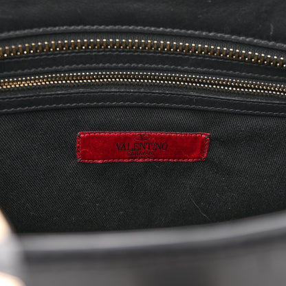 Valentino Garavani Vitello Rockstud Double Handle Tote Black 6 of 9