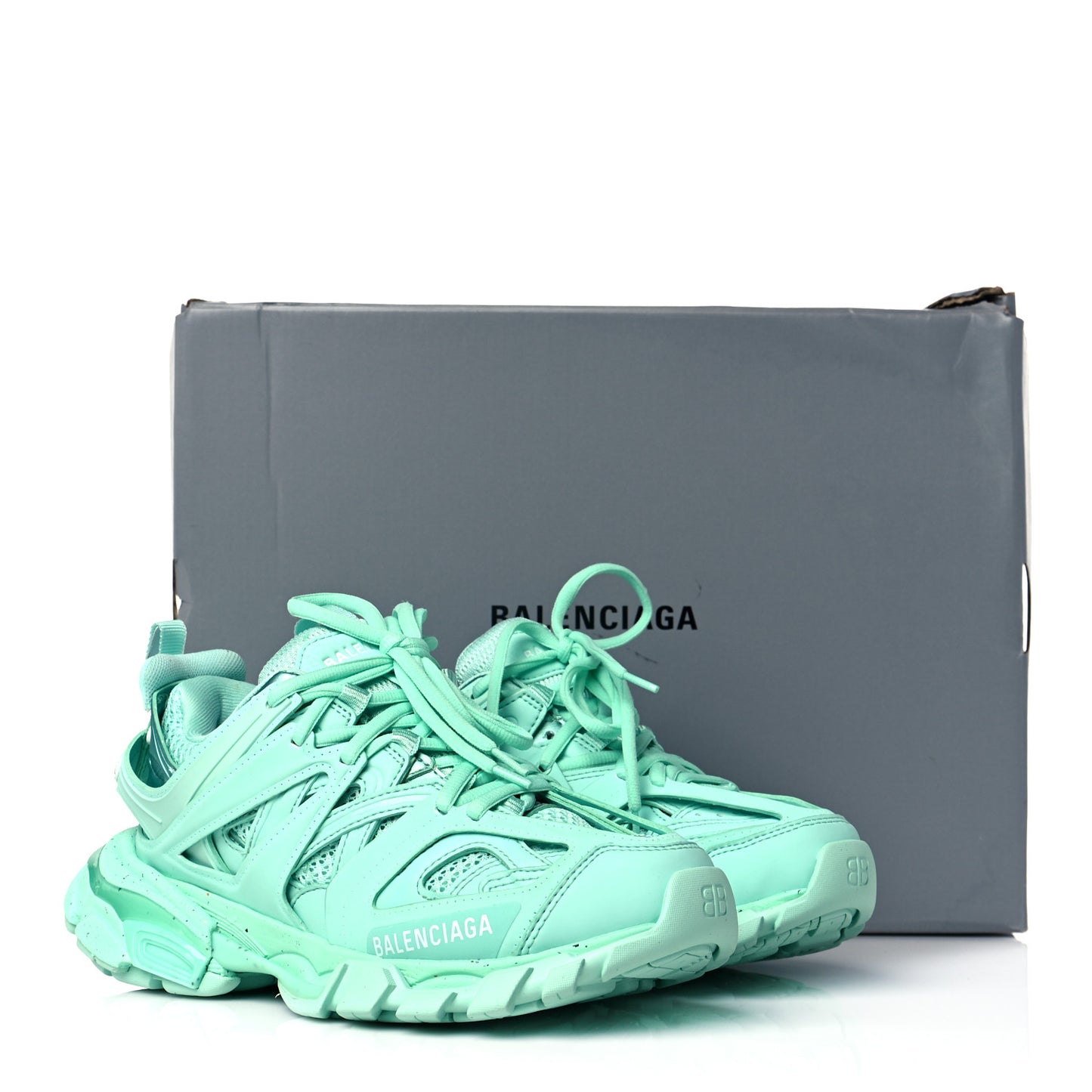 Rubber Mesh Fabric Monocolor Recycled Sole Womens Track Sneakers 35 Mint