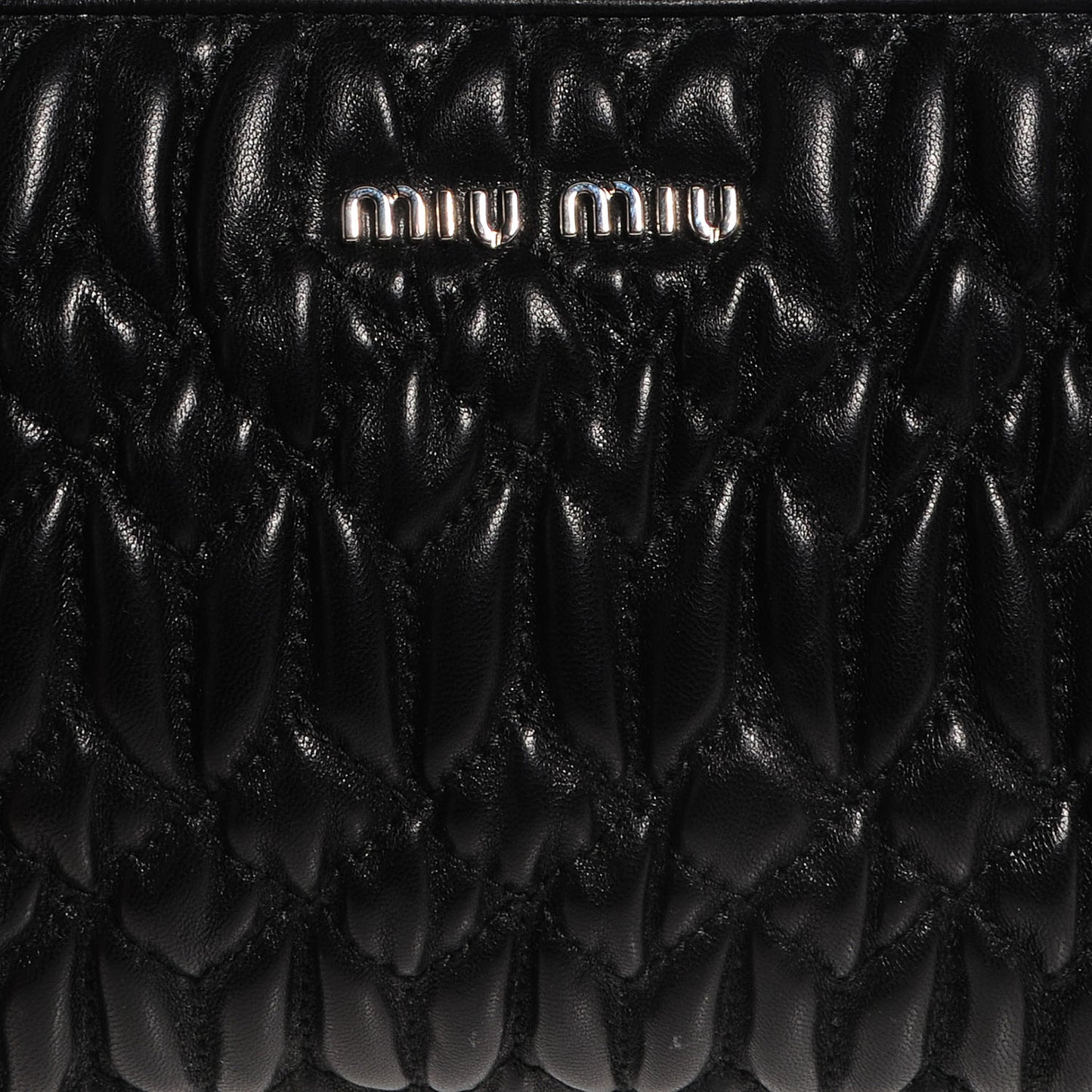 Nappa Matelasse Crystal Shoulder Bag Black